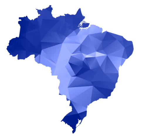 Mapa do Brasil com unidades Social Express