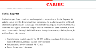 Social Express na revista Exame